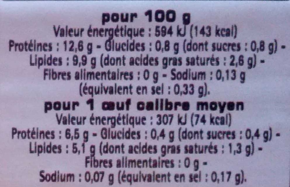 Monoprix 6 œufs frais moyen Label Rouge packshot