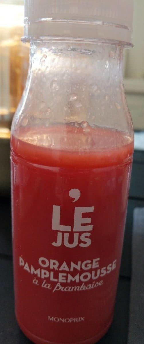 Monop' Daily Le jus orange pamplemousse à la framboise packshot