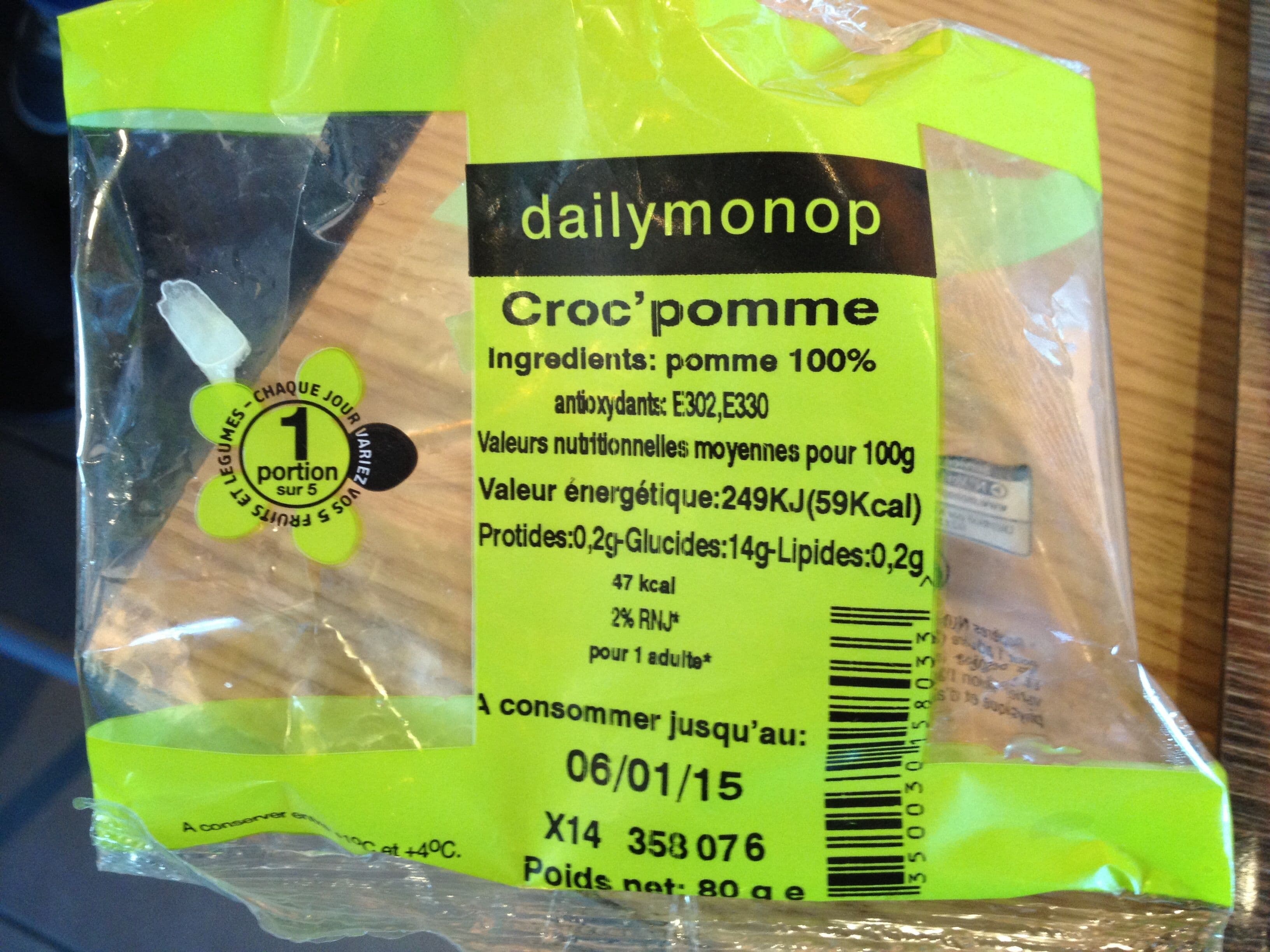 Dailymonop Croc pomme packshot