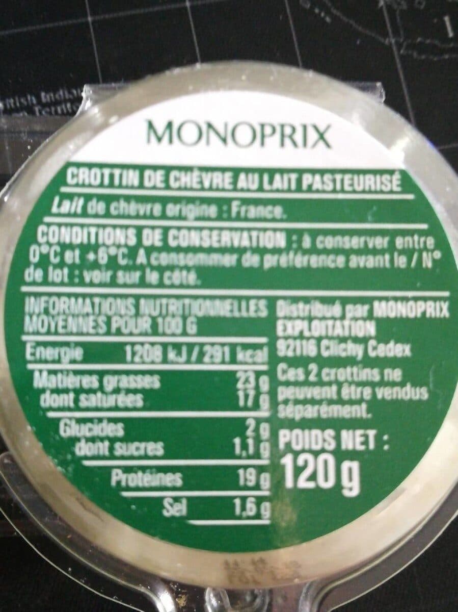 Monoprix Crottin de Chèvre Monoprix packshot