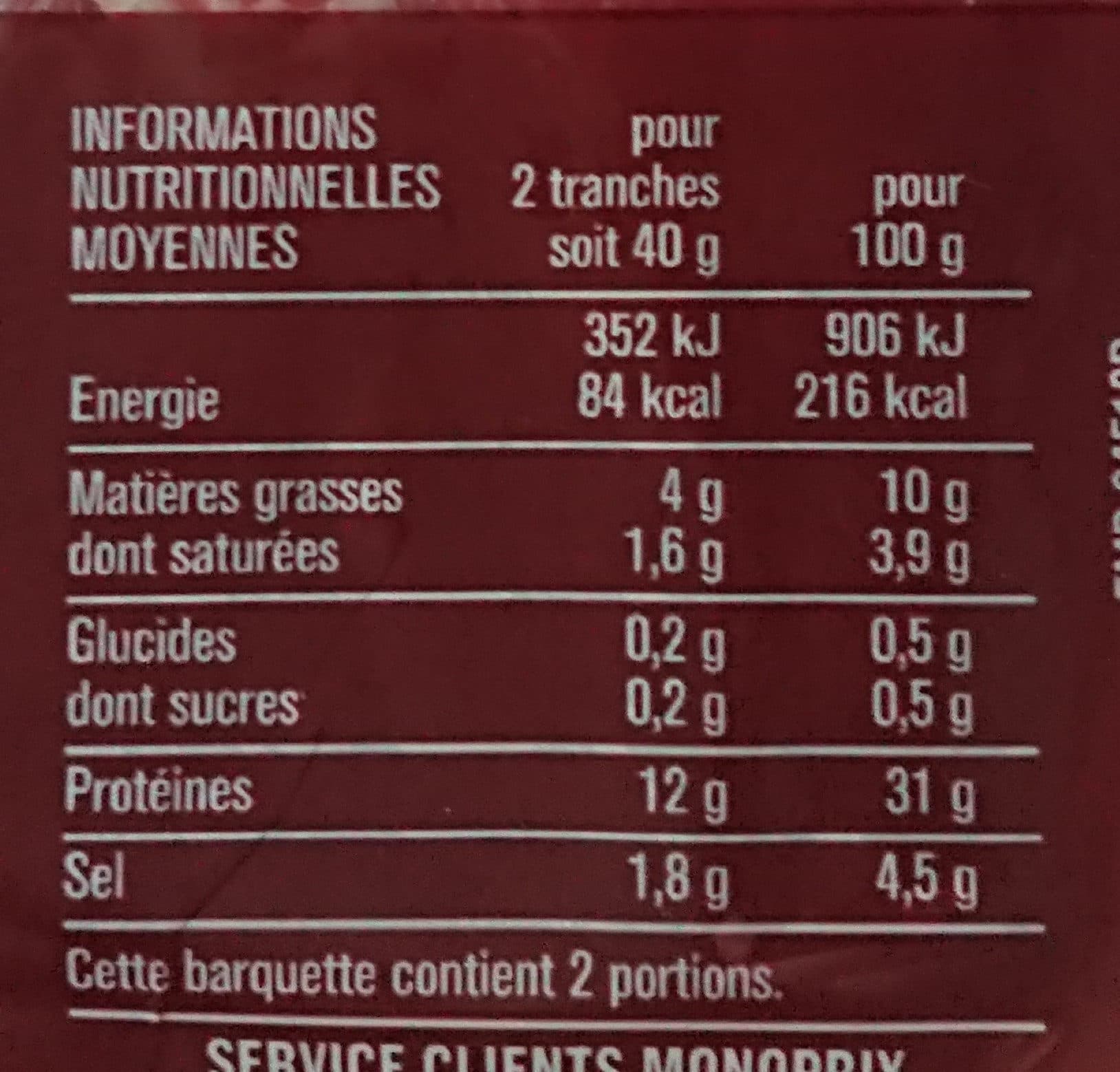 Monoprix Jambon sec espagnol packshot