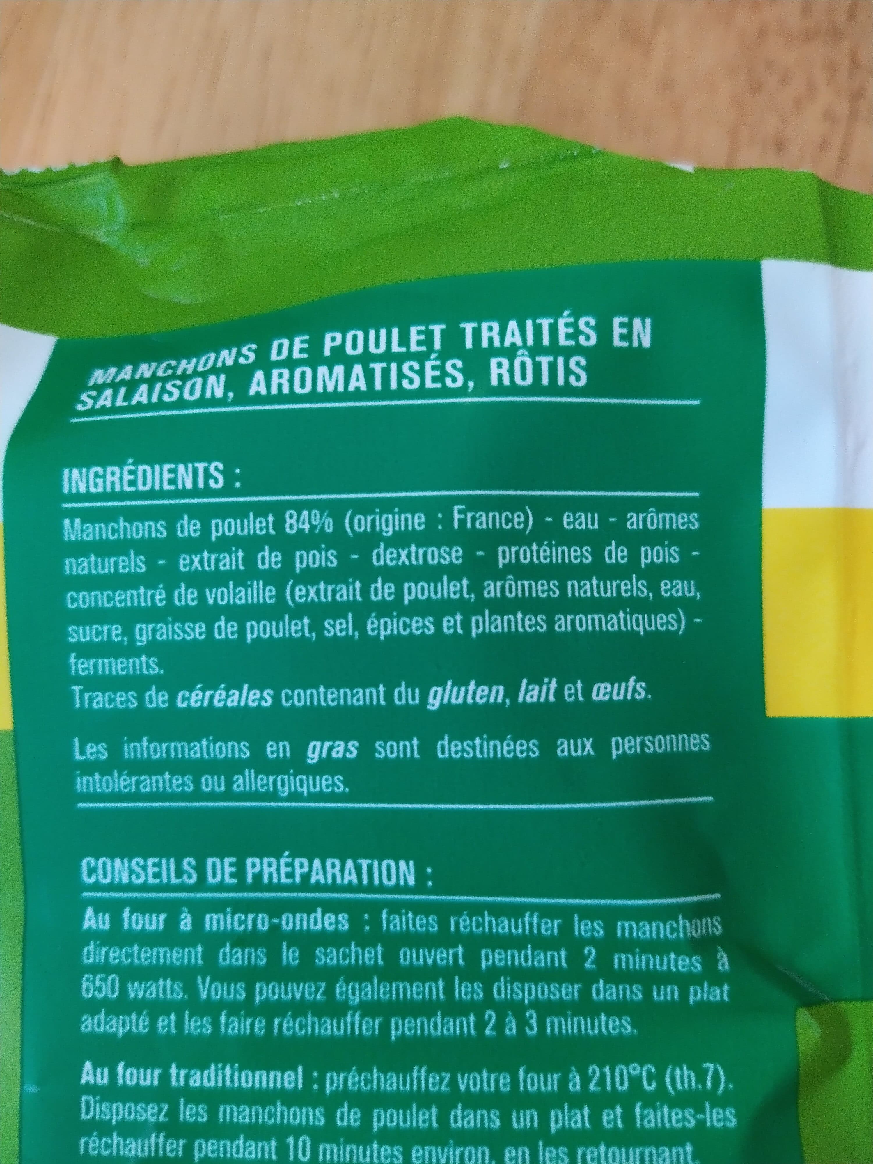 Monoprix Manchons de poulet nature, rôtis au four packshot