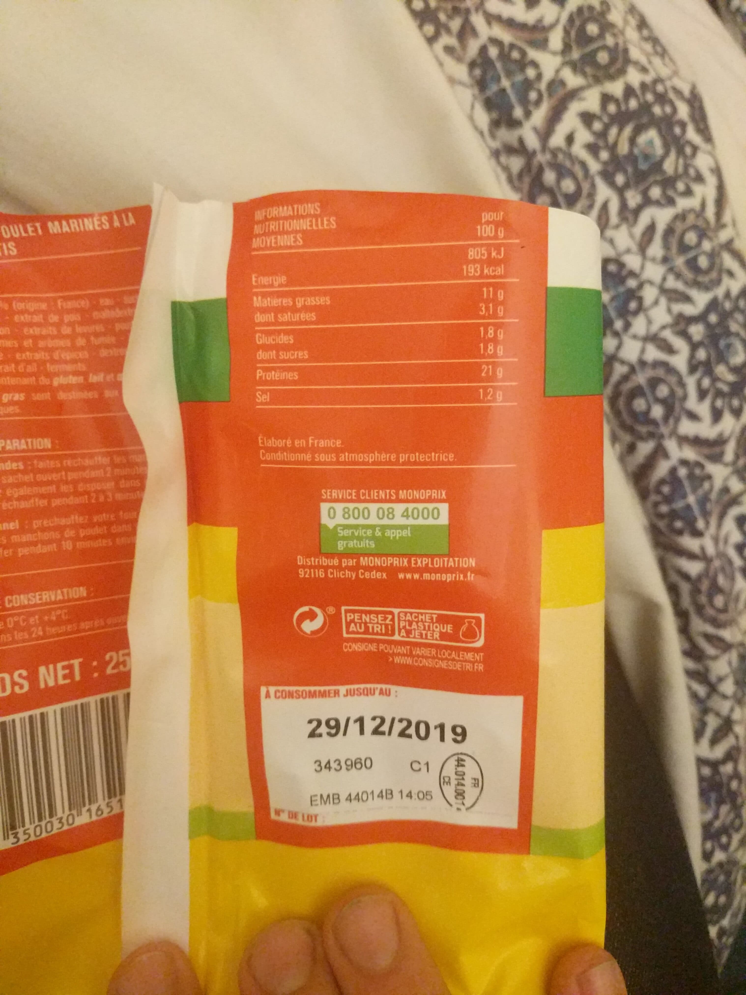 Monoprix Manchons de poulet à la mexicaine, rôtis au four packshot