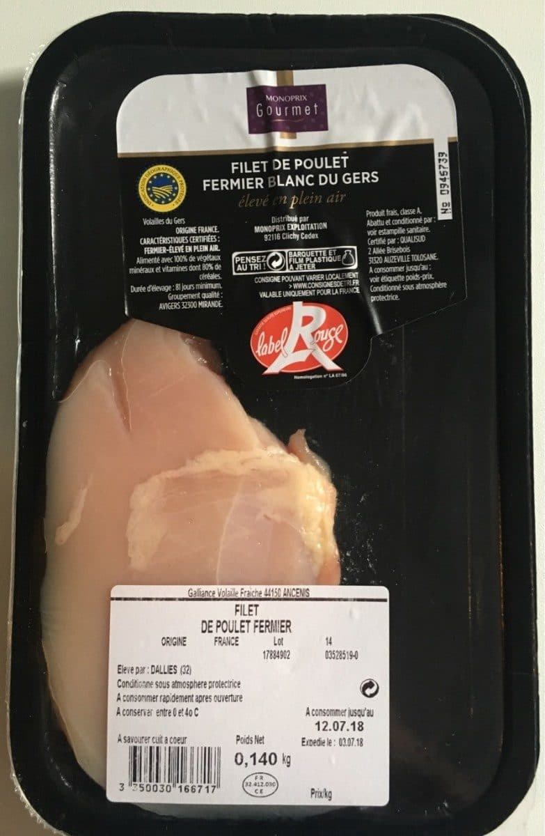 Monoprix Filets de Poulet packshot