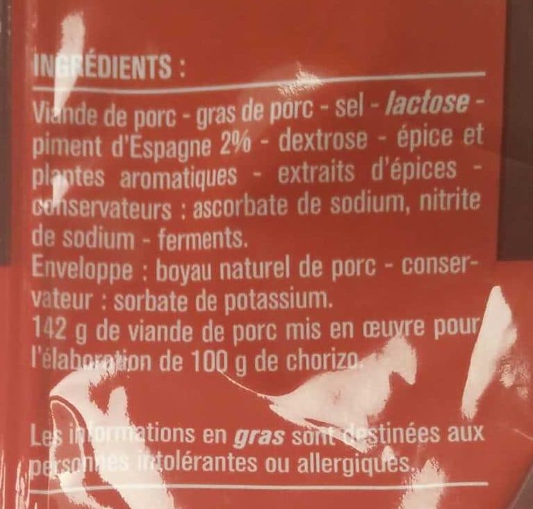Monoprix Chorizo fort packshot