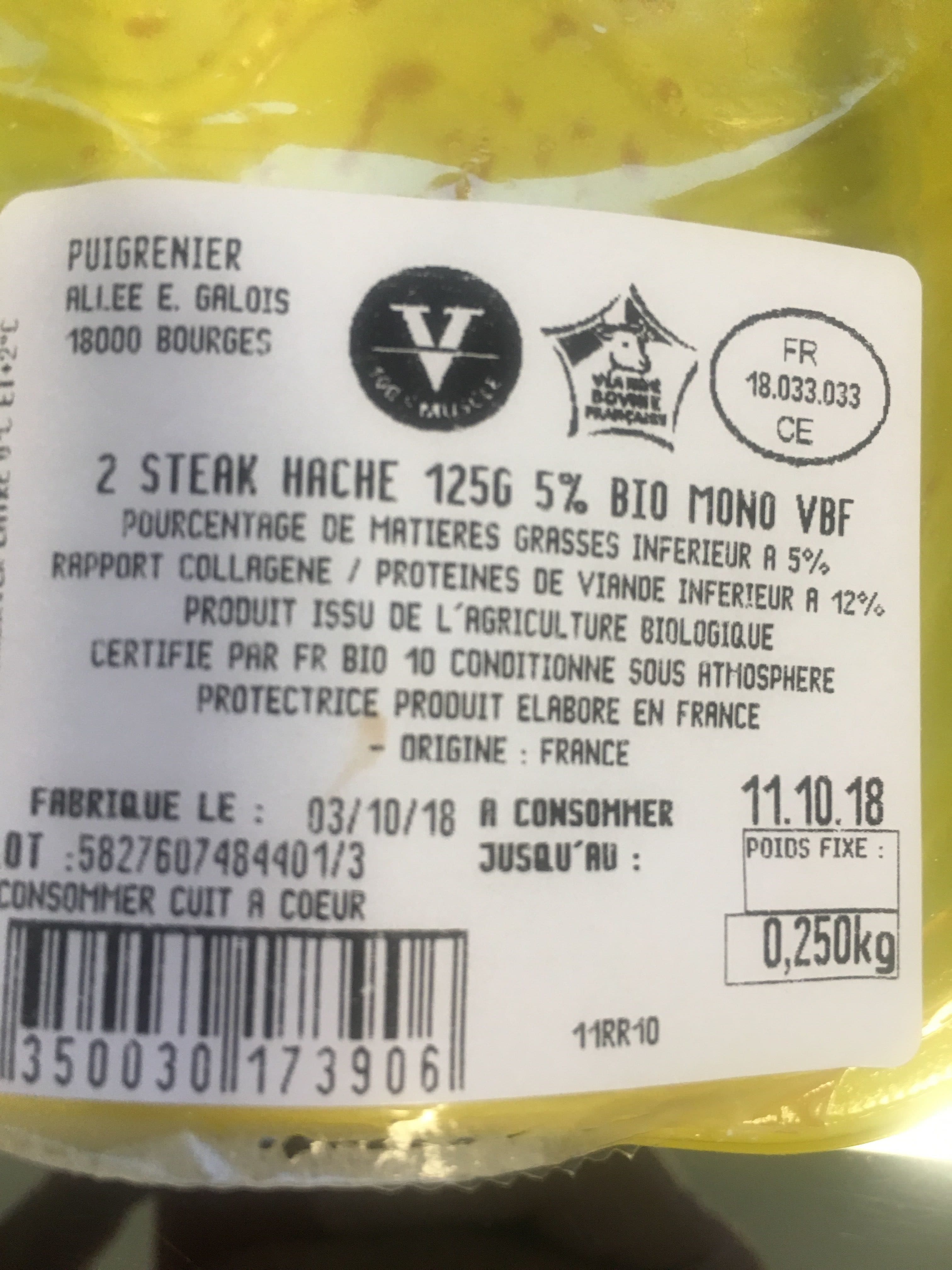 Monoprix Steak Haché 5% packshot