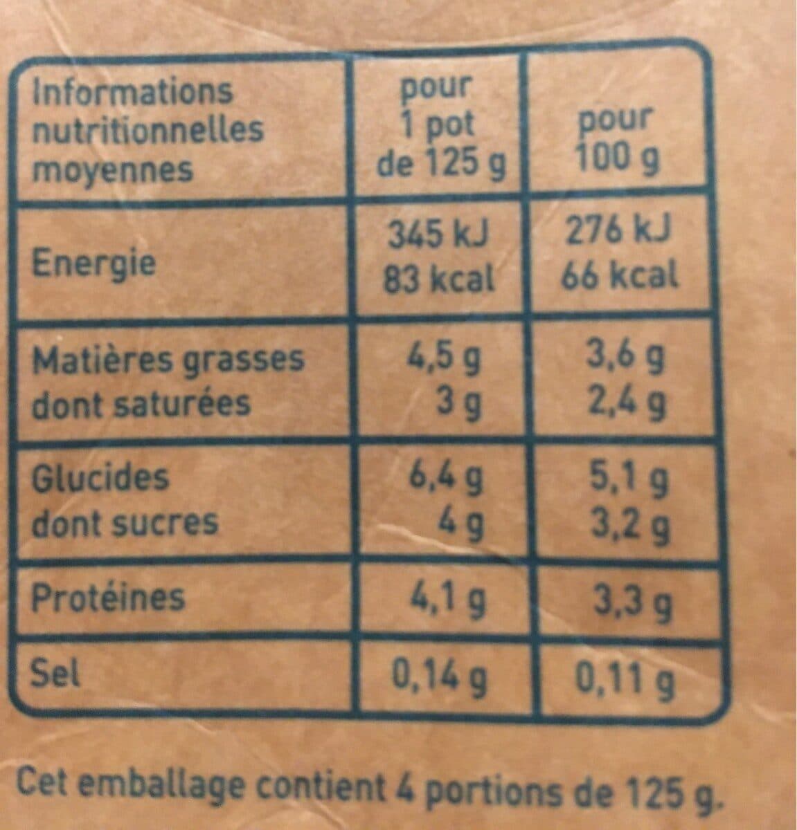 Monoprix Yaourt brassé nature bio, au lait entier de vache packshot