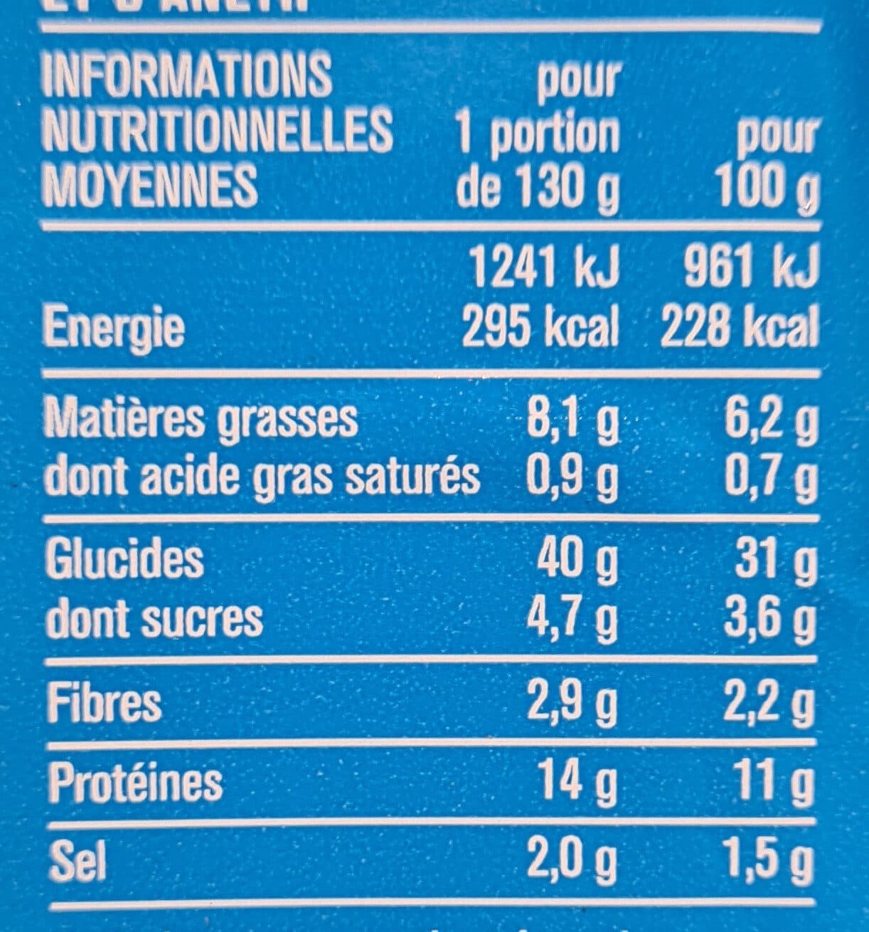Monoprix Saumon Fume aneth pain polaire packshot