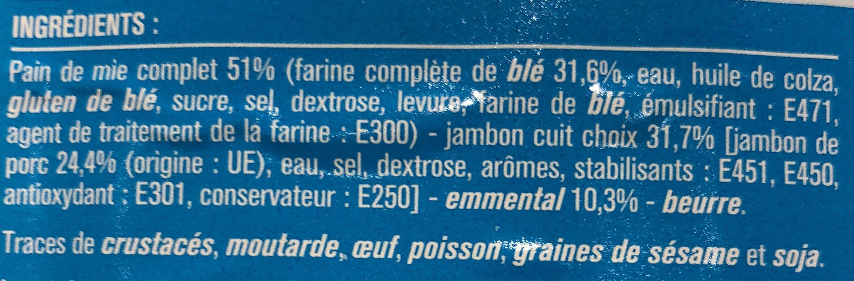 Monoprix Jambon emmental sur pain de mie complet packshot