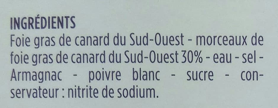 Groupe Casino Bloc de Foie Gras de canard de cdu Sud-Ouest avec morceaux IGP packshot