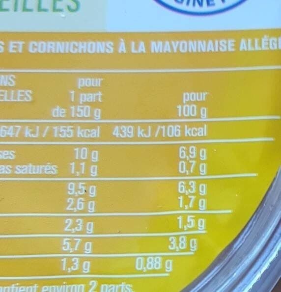 Monoprix Piémontaise au jambon mayonnaise allégée packshot