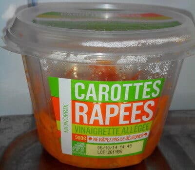 Monoprix Carottes râpées vinaigrette allégée packshot