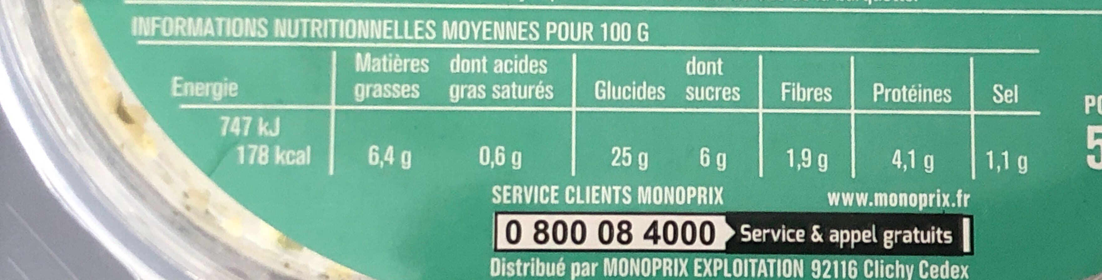 Monoprix Taboulé oriental à la menthe packshot