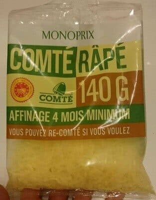 Monoprix Comté râpé affinage 4 mois minimum packshot