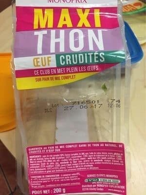 Monoprix Thon Crudités packshot