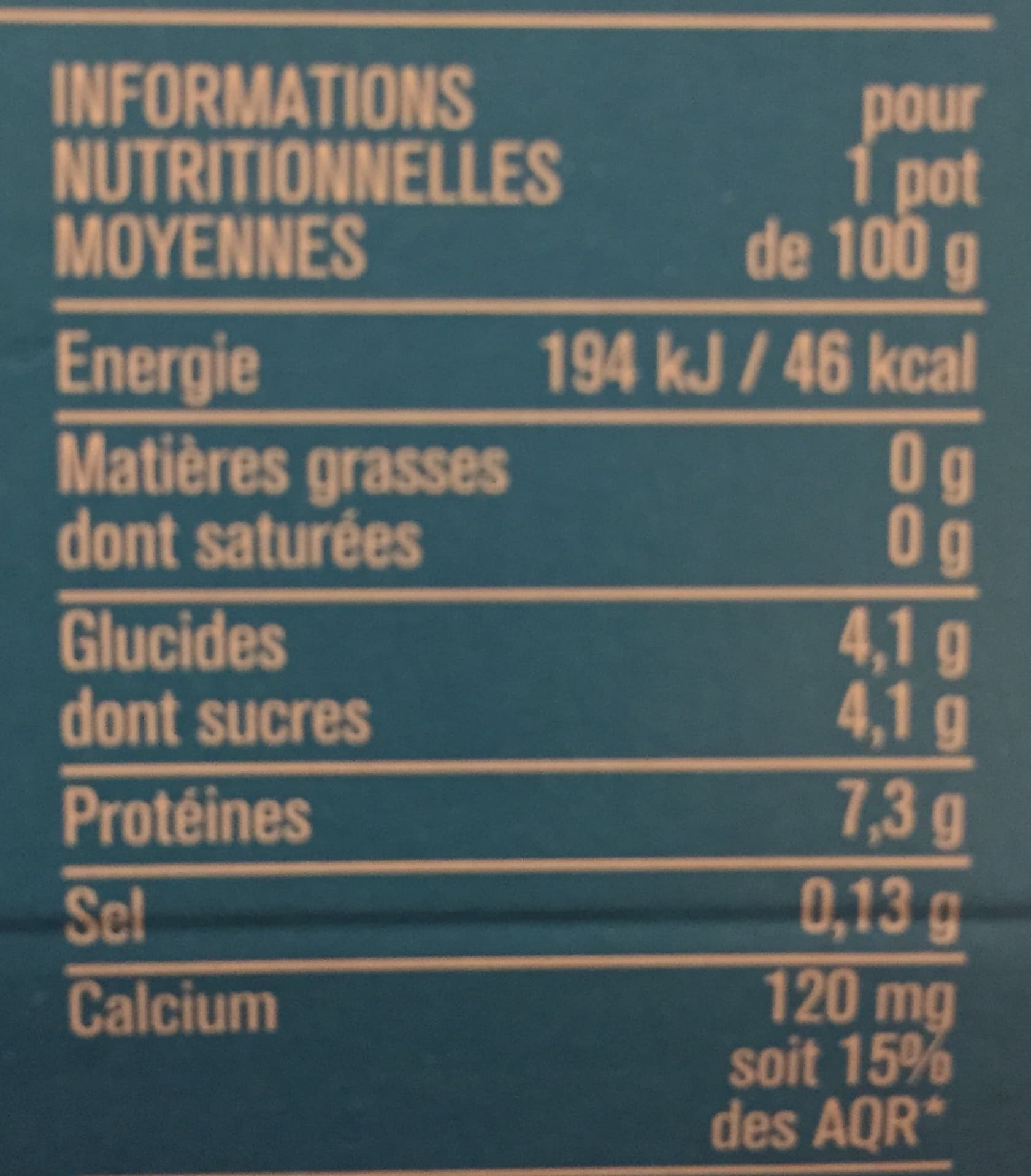 monoprix Fromage blanc Nature 0% packshot