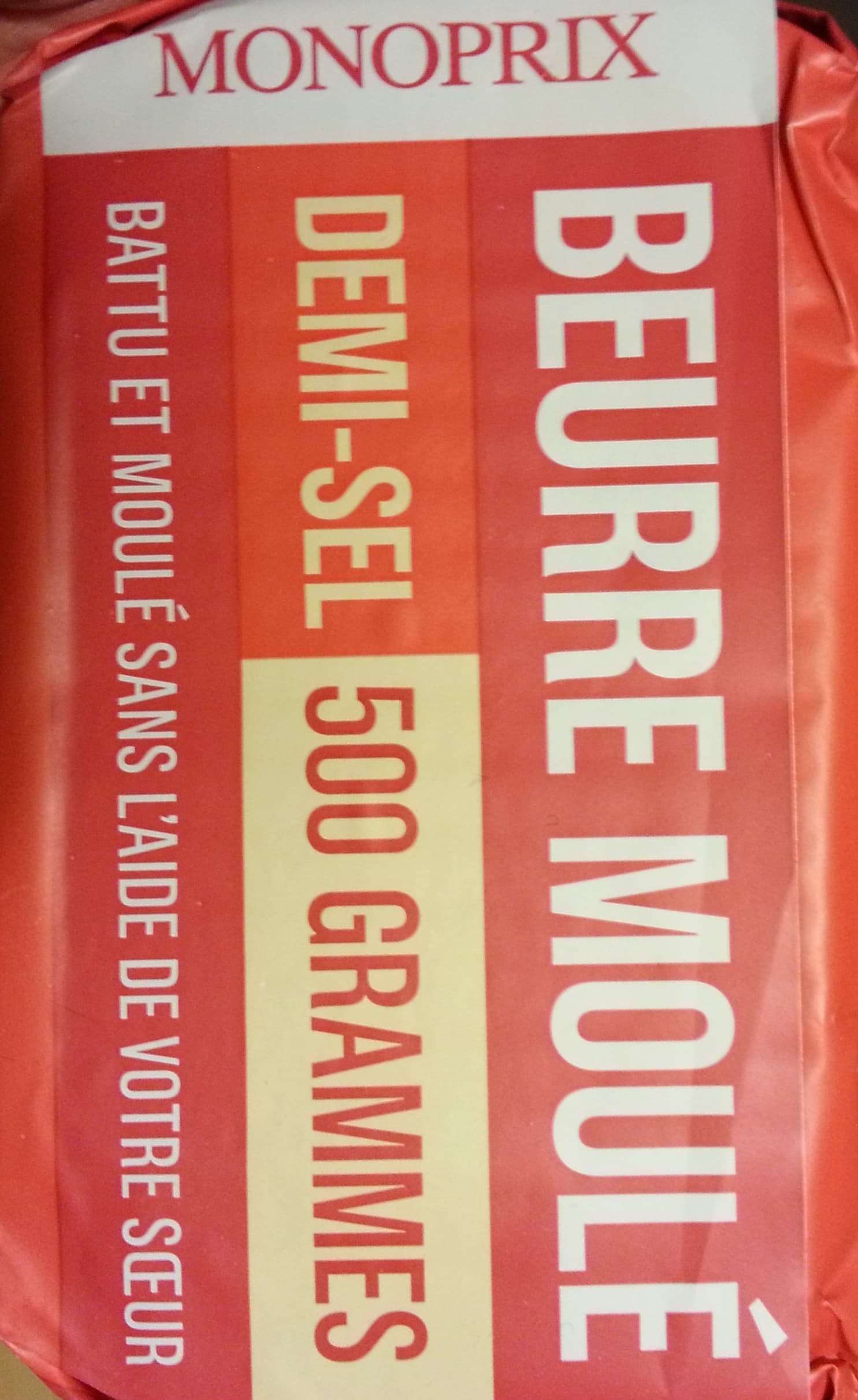 Monoprix Beurre moulé demi-sel packshot