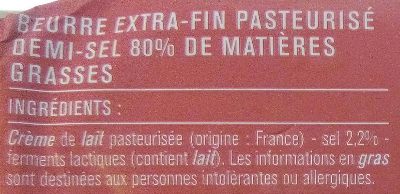 Monoprix Beurre moulé demi-sel packshot