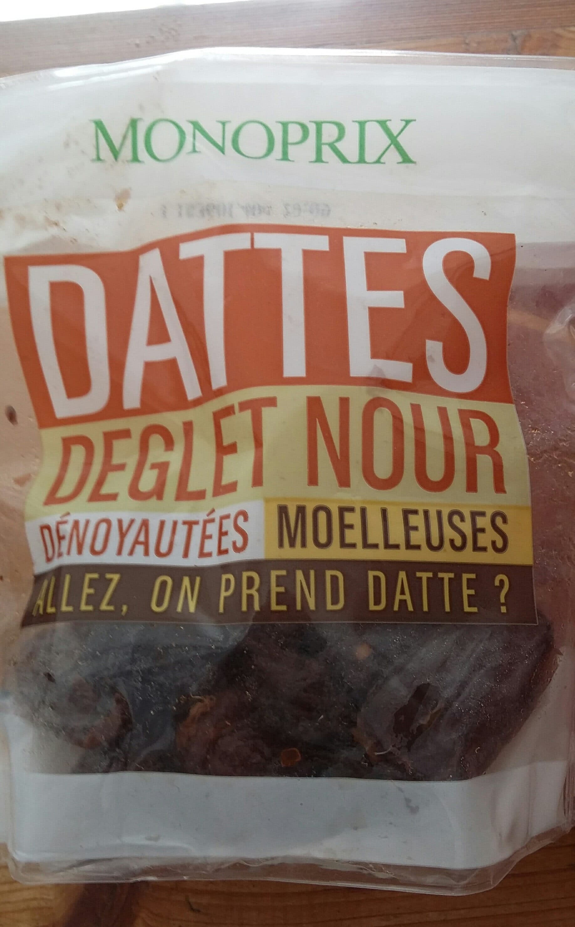 Monoprix Dattes Deglet Nour dénoyautées packshot