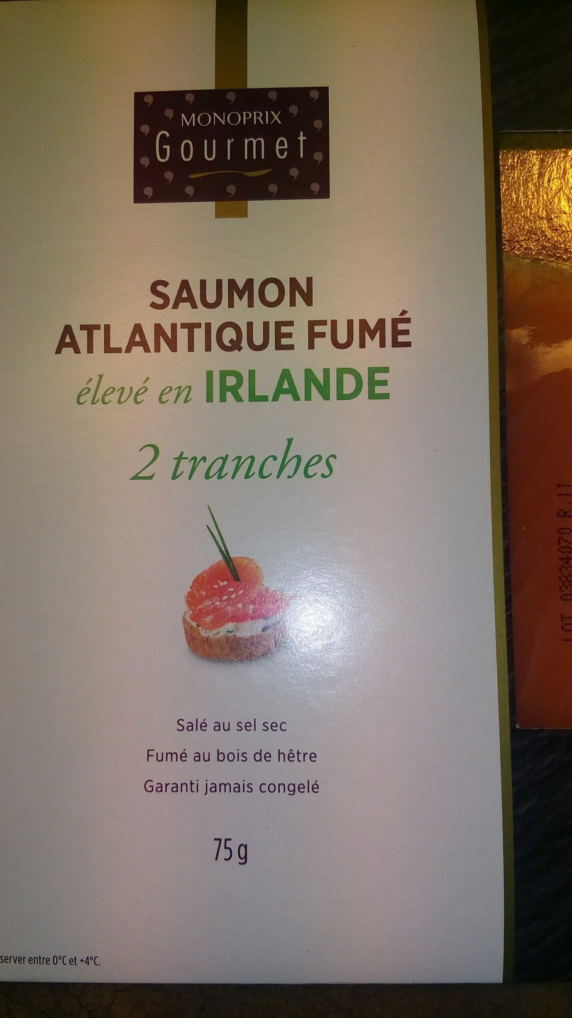 Monoprix Saumon Atlantique fumé élevé en Irlande packshot