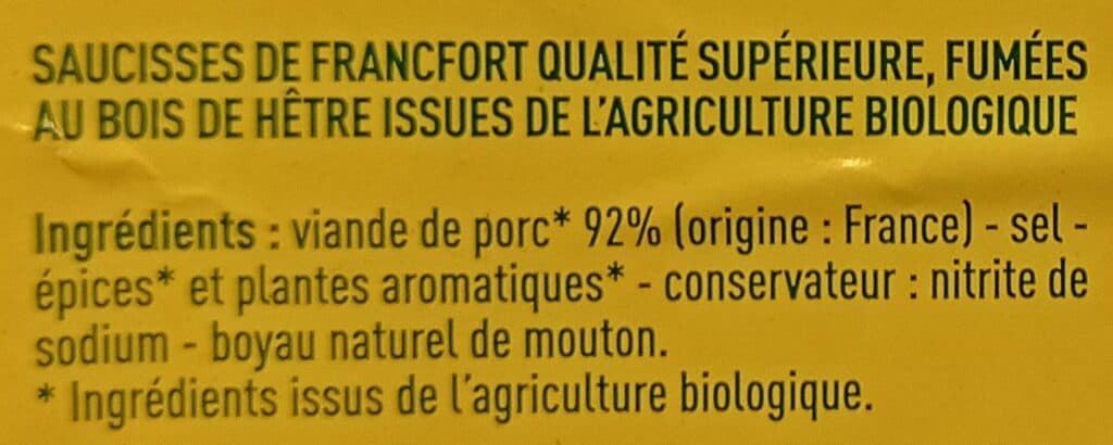 Monoprix 4 Saucisses de Francfort packshot