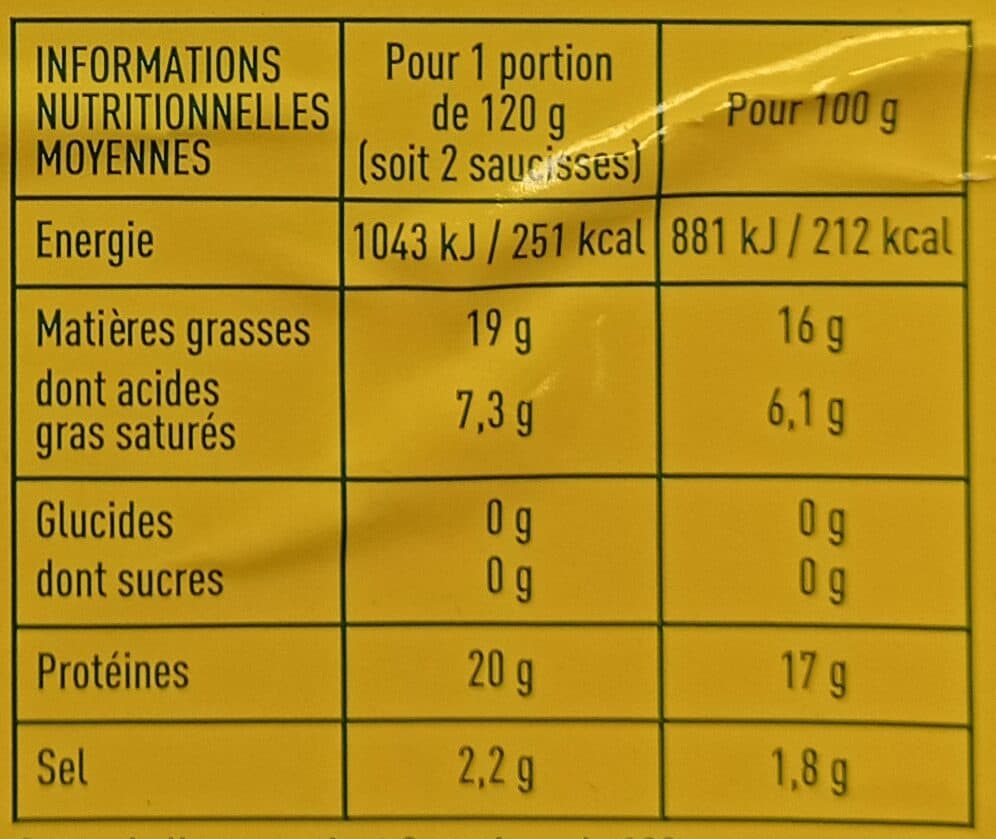 Monoprix 4 Saucisses de Francfort packshot