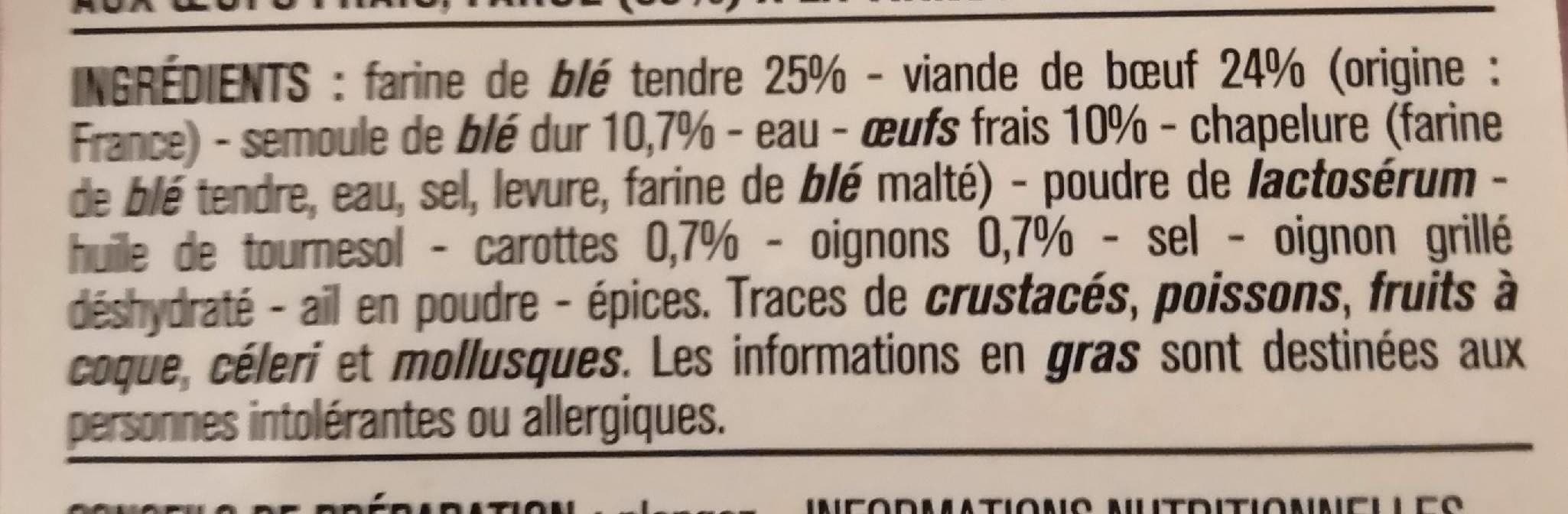 Monoprix Ravioli pur boeuf aux oeufs frais packshot