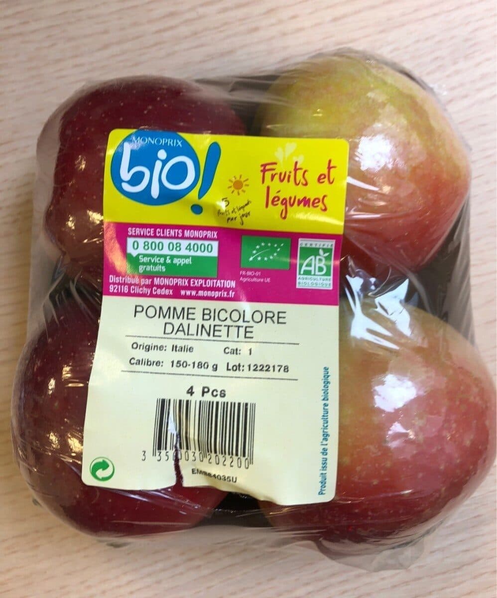 Monoprix bio Pomme bicolore dalinette packshot