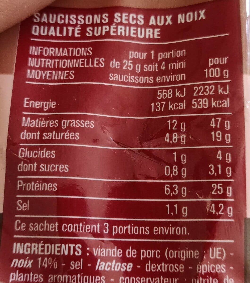 Monoprix Mini saucisson aux noix packshot