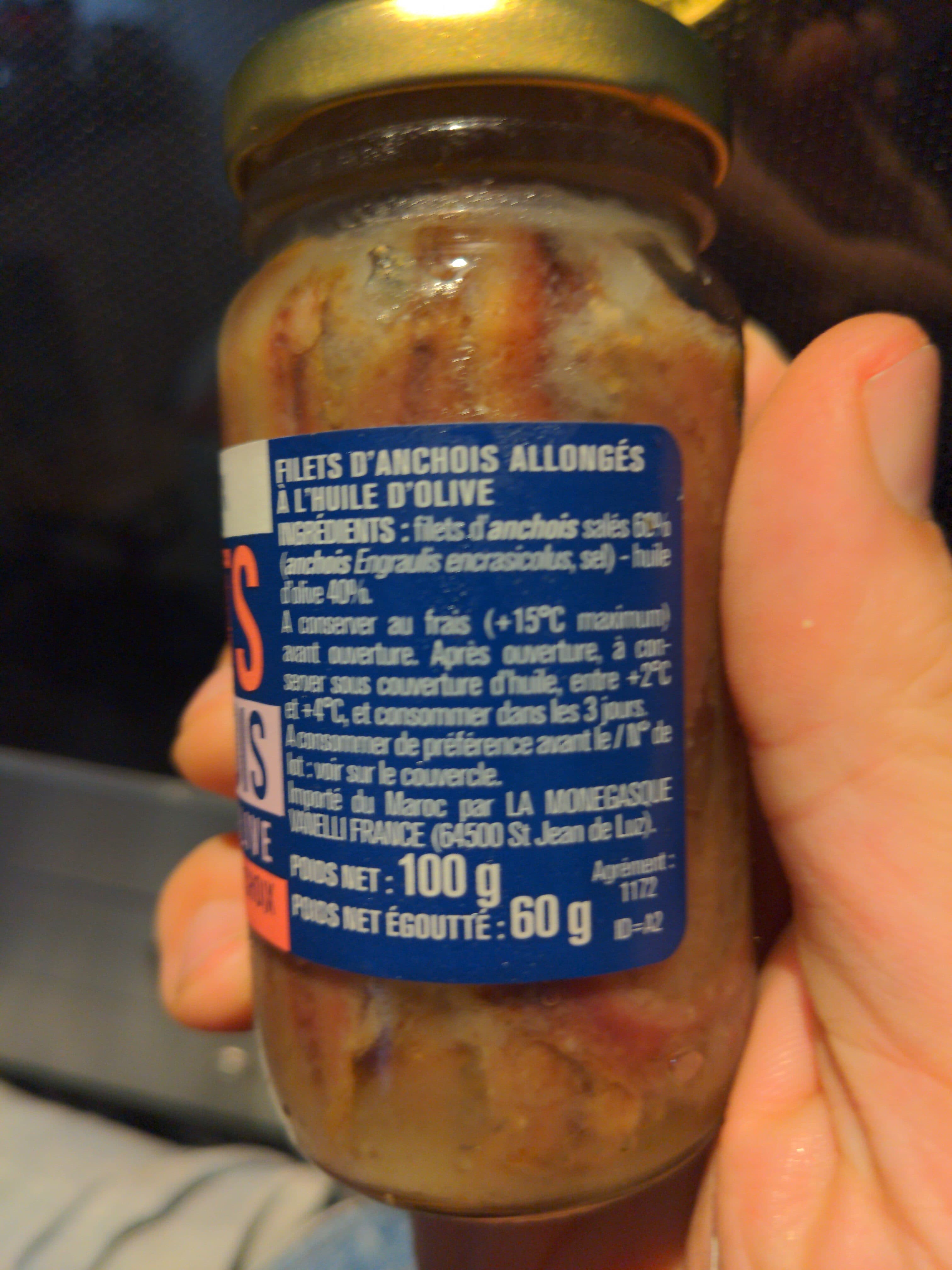 Monoprix Filets d'anchois à l'huile d'olive packshot