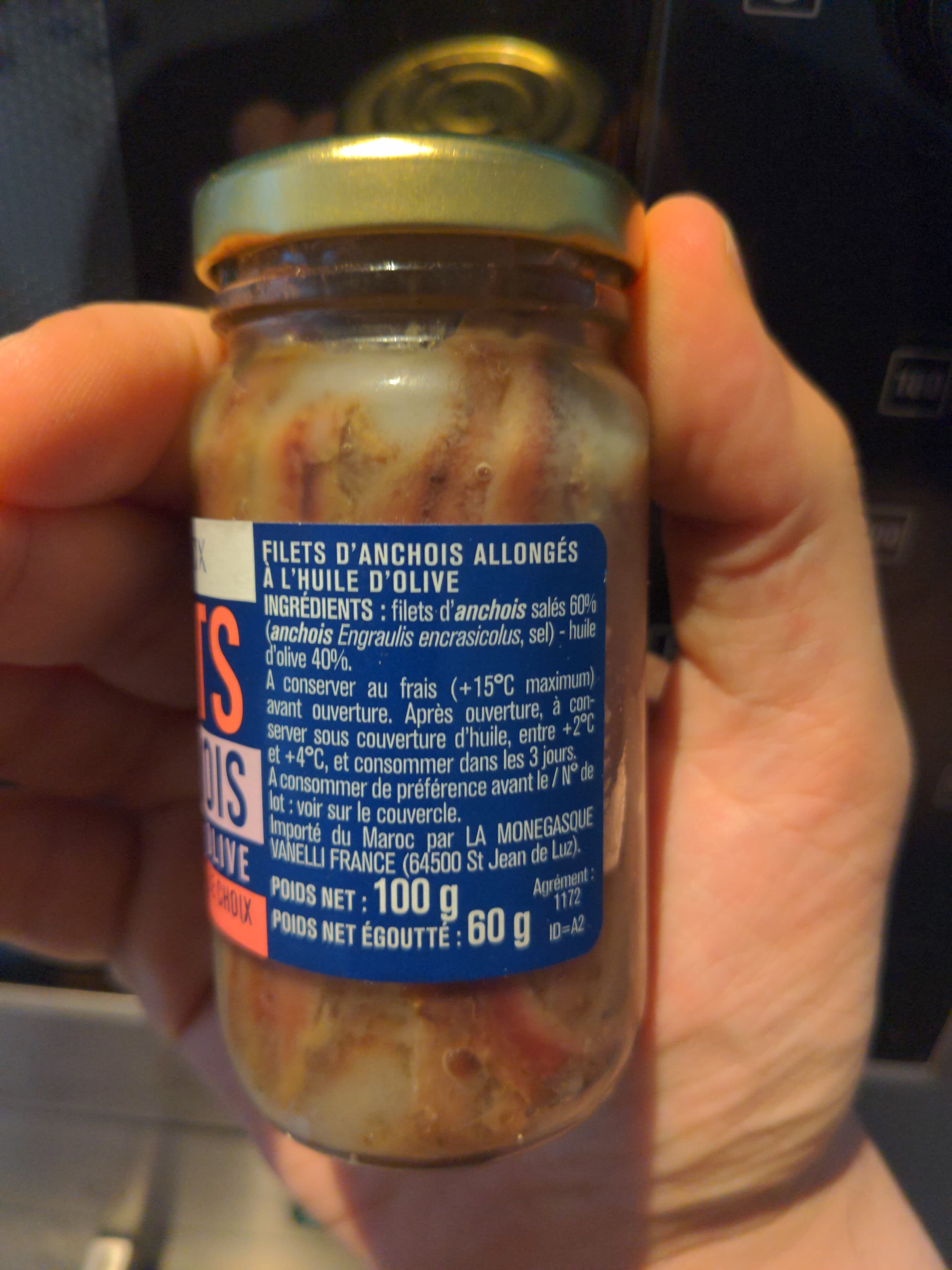 Monoprix Filets d'anchois à l'huile d'olive packshot