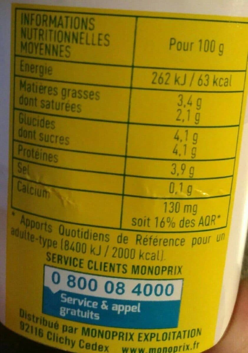 Monoprix Yaourt nature bio au lait entier packshot