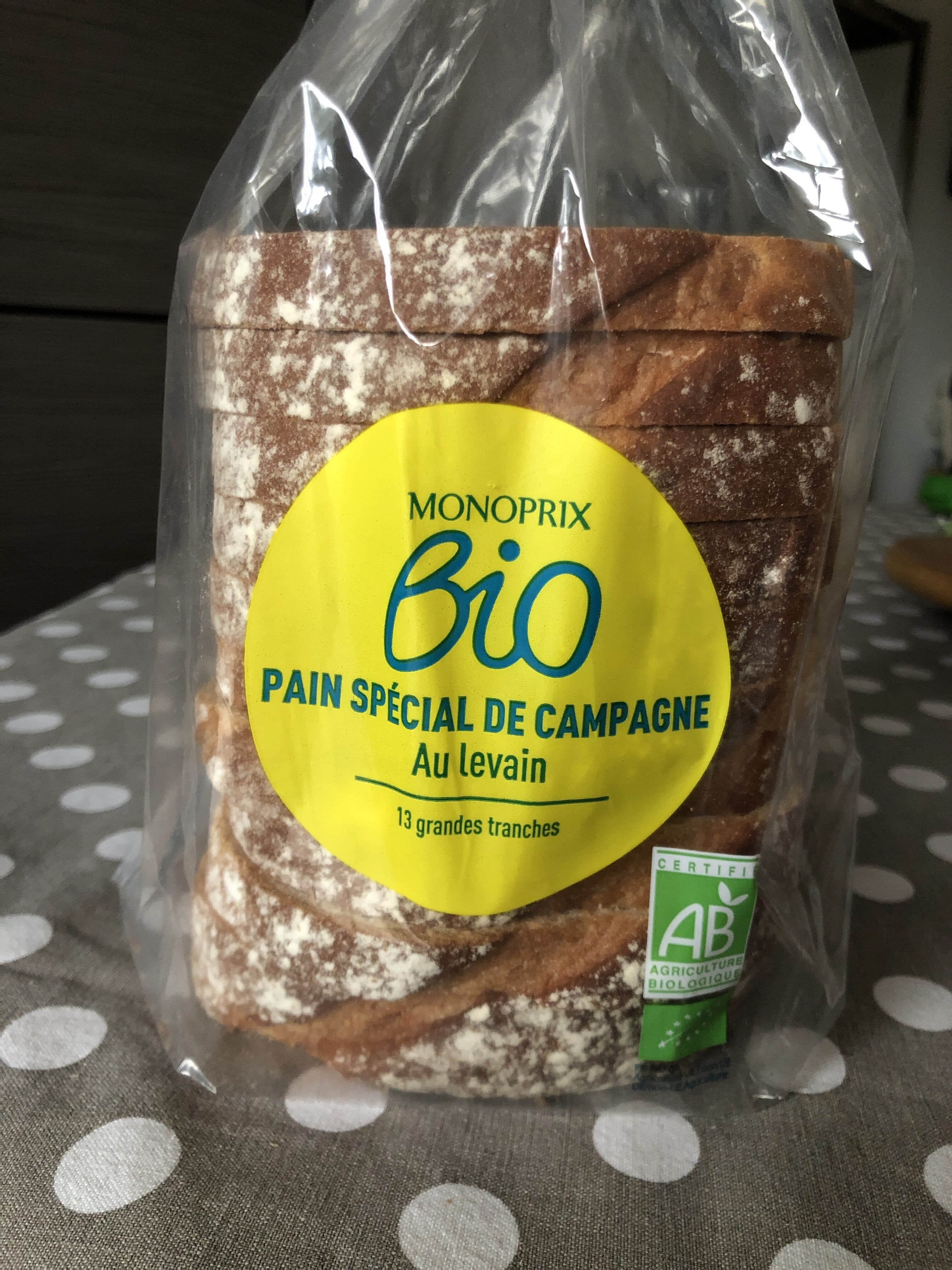 Monoprix Bio Pain spécial de campagne au levain bio packshot