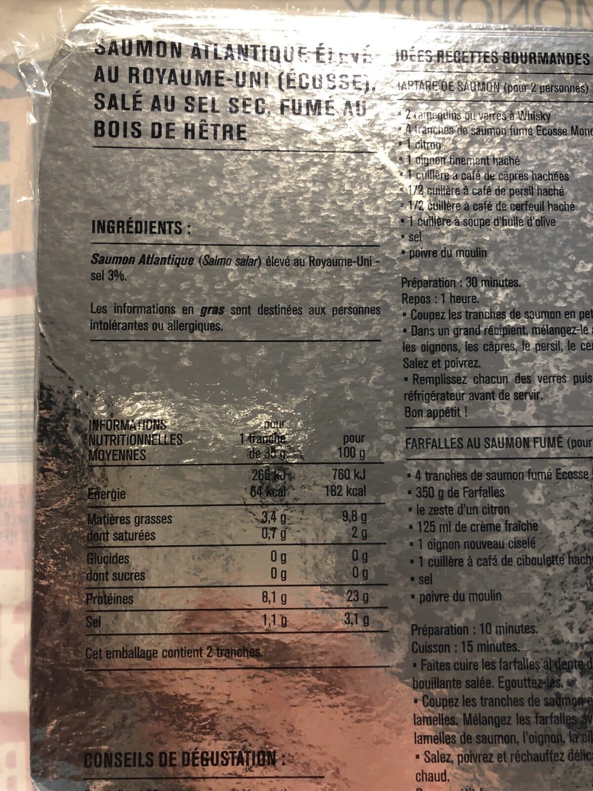Monoprix Saumon fumé packshot