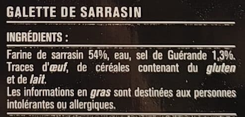 Monoprix 6 Galettes de blé noir au sel de guérande packshot
