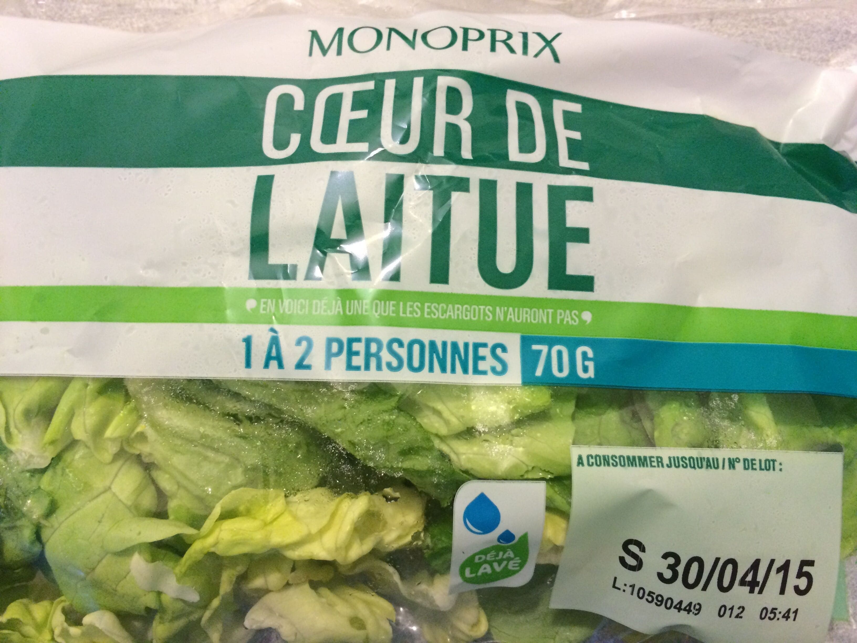 Monoprix Cœur de Laitue (1 à 2 personnes) packshot