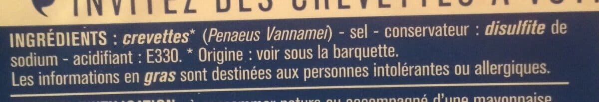 Monoprix Crevettes entieres packshot