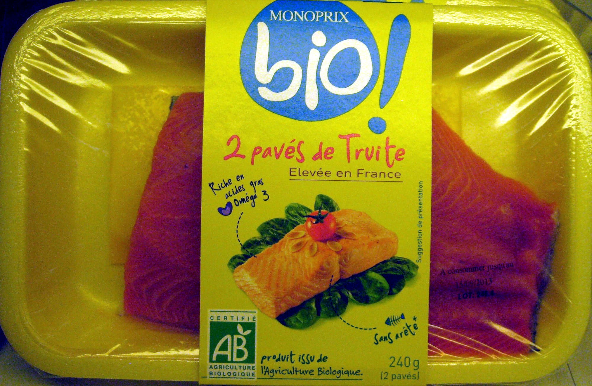 Monoprix 2 pavés de Truite Bio packshot