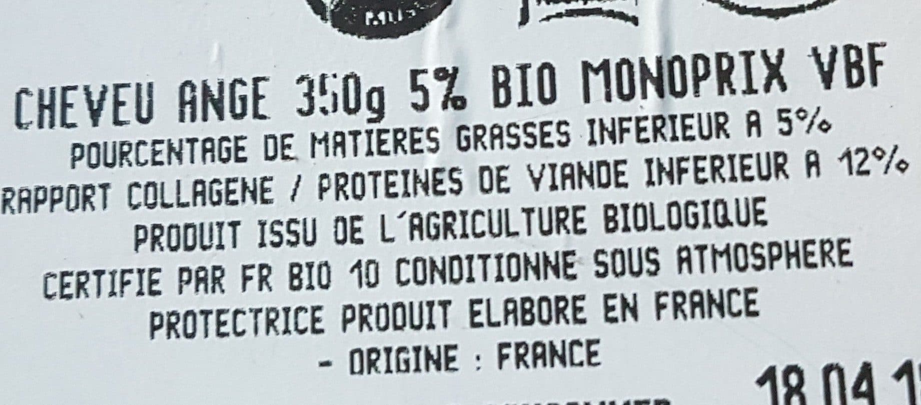 Monoprix Viande bovine hachée 5% MG packshot
