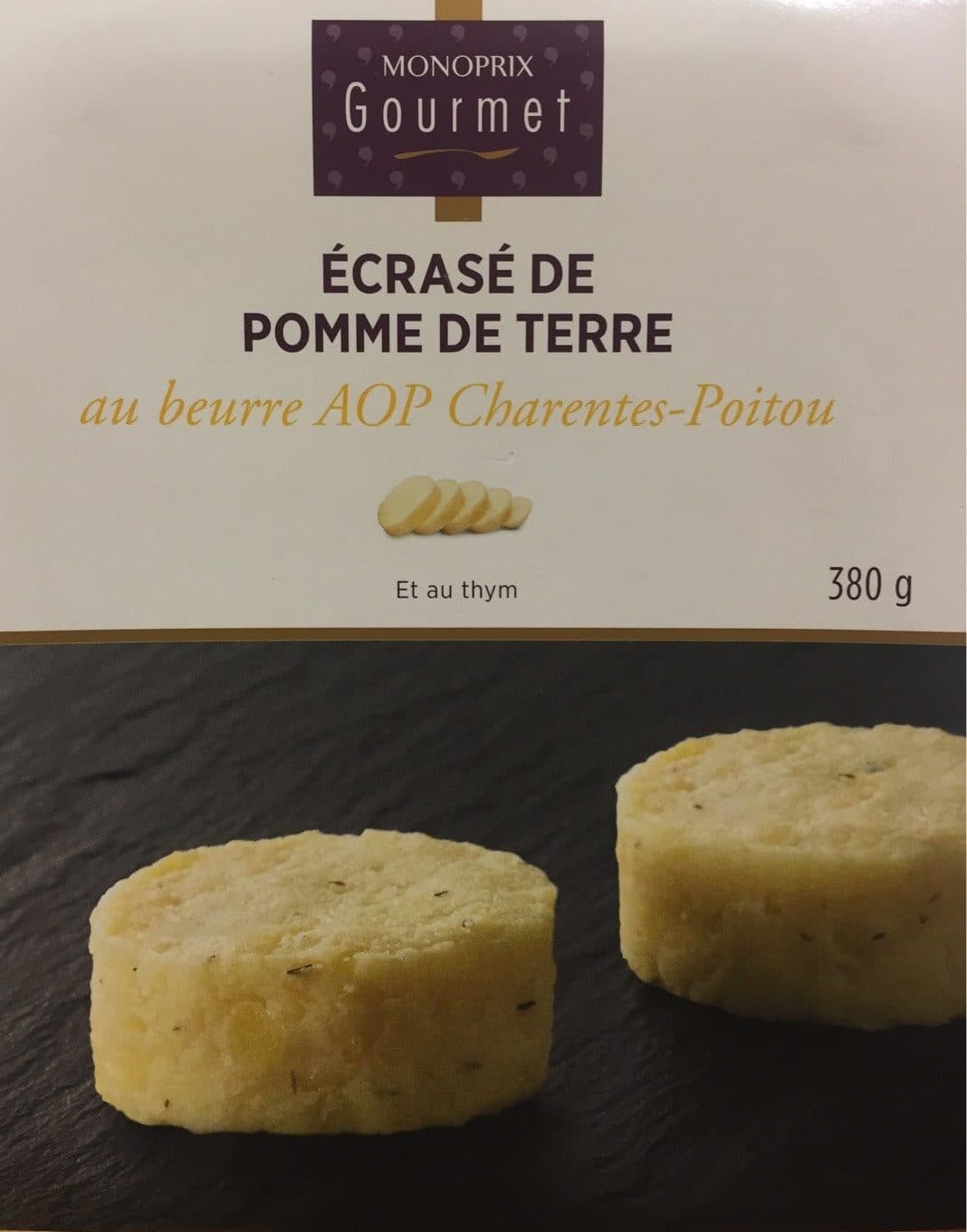Monoprix Gourmet Ecrasé de pommes de terre, au beurre et au thym packshot