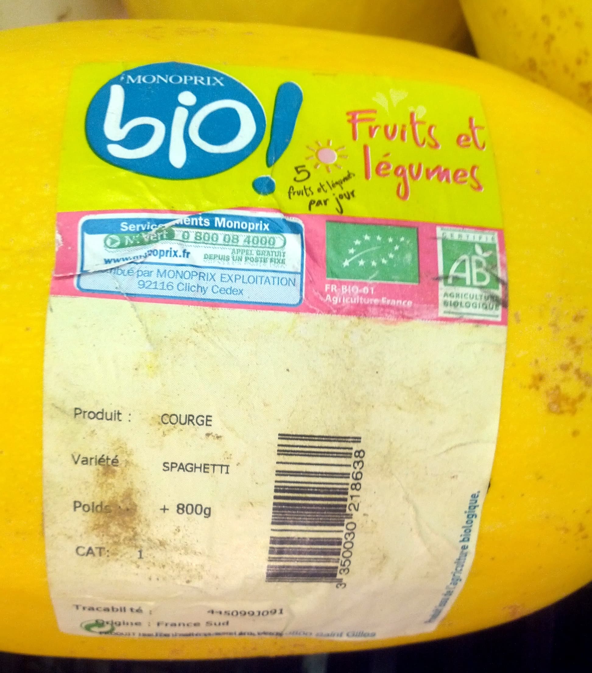 Monoprix Courge spaghetti packshot