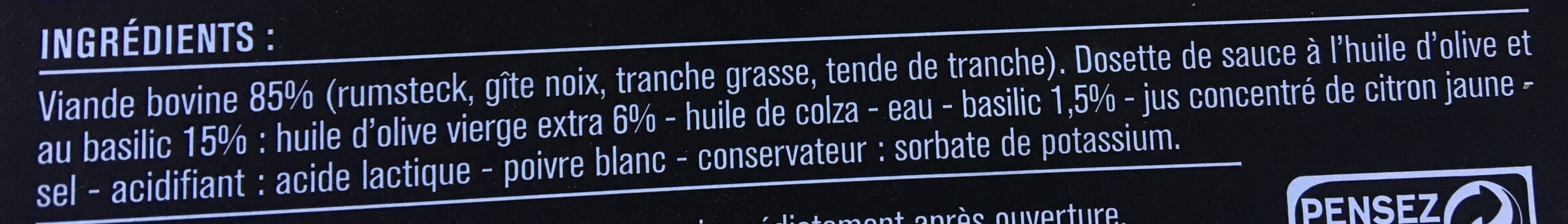 Monoprix Carpaccio pur boeuf packshot