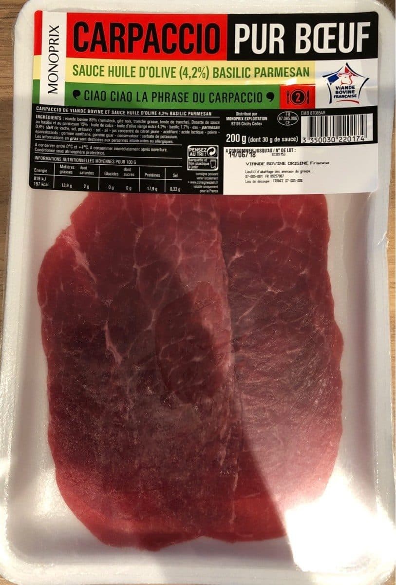 Monoprix Carpaccio packshot