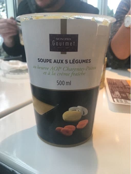 Monoprix Soupe aux 5 légumes au beurre AOP Charentes-Poitou et à la crème fraîche packshot