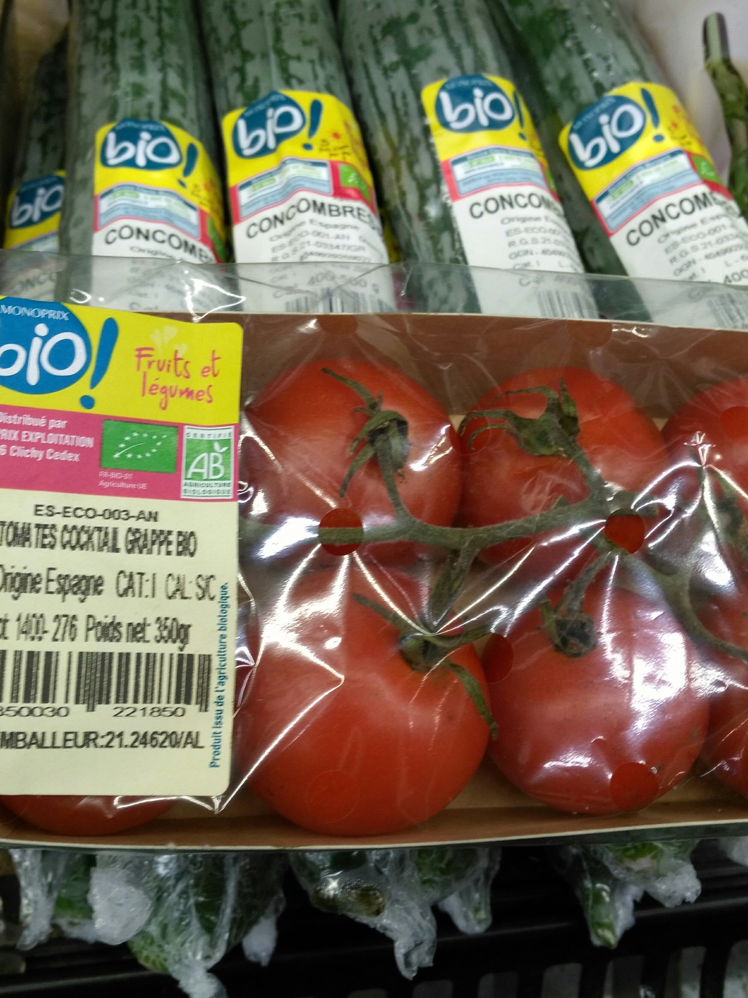 Monoprix Bio Tomate cocktail bio catégorie 1 packshot