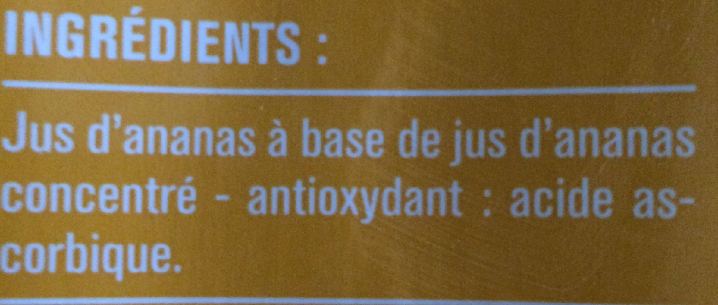 Groupe Casino Jus d'ananas à base de jus concentré packshot