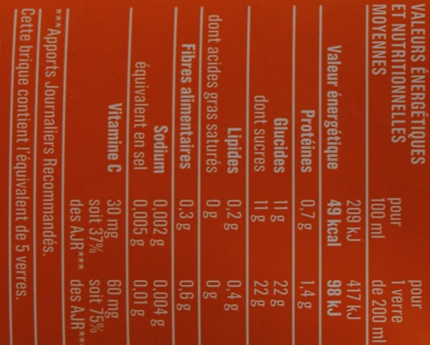 Monoprix Jus d'orange Monoprix packshot