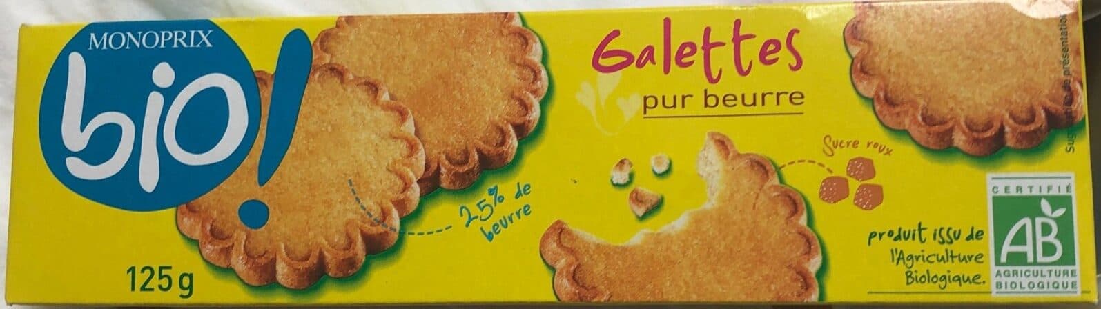 Monoprix Galettes pur beurre, certifié AB packshot