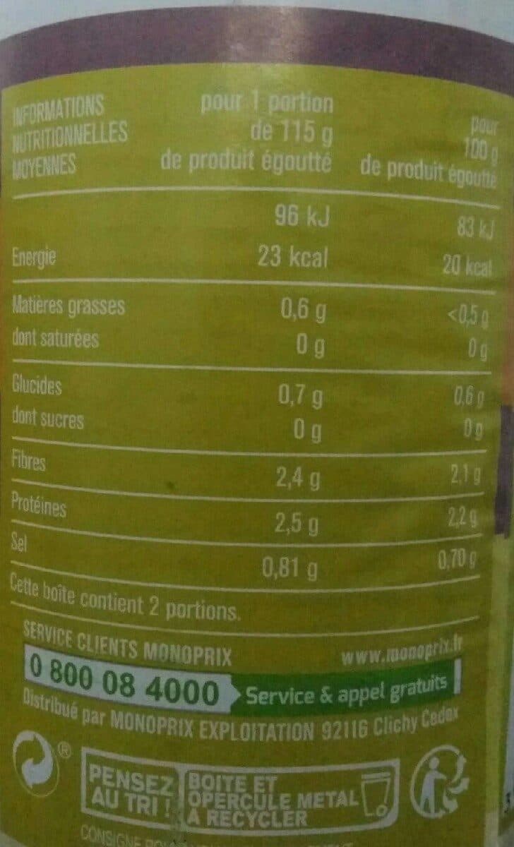 Monoprix Champignons de paris eminces packshot