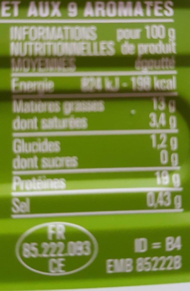 Monoprix Filets de maquereaux au muscadet et aux 9 aromates packshot